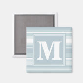 Monogram Eisblauer Streifen Magnet (Vorderseite/Rückseite)