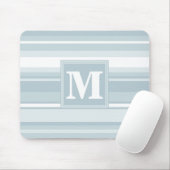 Monogram Eisblauer Streifen Mousepad (Mit Mouse)
