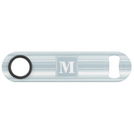 Monogram Eisblauer Streifen Speed Flaschenöffner