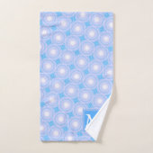 Monogram Electric Blue Circles pattern Badhandtuch Set (Handtuch)
