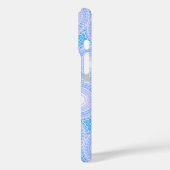 Monogram Electric Blue Circles pattern Case-Mate iPhone Hülle (Rückseite / Links)