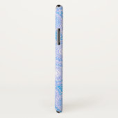 Monogram Electric Blue Circles pattern Case-Mate iPhone Hülle (Hinten/Rechts)