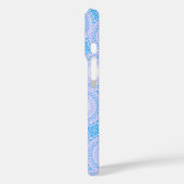 Monogram Electric Blue Circles pattern Case-Mate iPhone Hülle (Rückseite / Links)