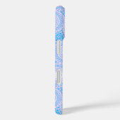 Monogram Electric Blue Circles pattern Case-Mate iPhone Hülle (Rückseite / Rechts)