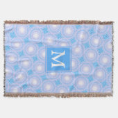 Monogram Electric Blue Circles pattern Decke (Vorderseite)