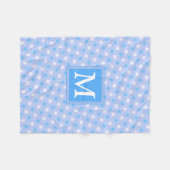 Monogram Electric Blue Circles pattern Fleecedecke (Vorderseite (Horizontal))