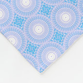 Monogram Electric Blue Circles pattern Fleecedecke (Ecke)