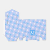 Monogram Electric Blue Circles pattern Geschenkschachtel (Ungefaltet)