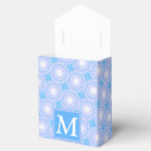 Monogram Electric Blue Circles pattern Geschenkschachtel (Geöffnet)