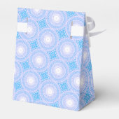 Monogram Electric Blue Circles pattern Geschenkschachtel (Rückseite)