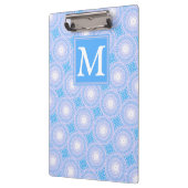 Monogram Electric Blue Circles pattern Klemmbrett (Links)