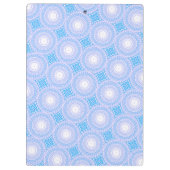 Monogram Electric Blue Circles pattern Klemmbrett (Rückseite)