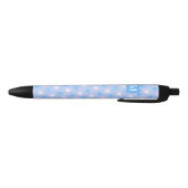 Monogram Electric Blue Circles pattern Kugelschreiber (Unterseite)
