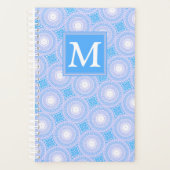 Monogram Electric Blue Circles pattern Planer (Vorderseite)