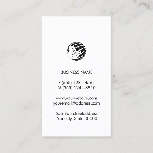 Monogram Electrician Electrical Contractor Visitenkarte (Rückseite)