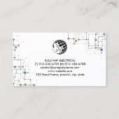 Monogram Electrician Electrical Contractor Visitenkarte (Rückseite)