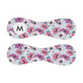 Monogram Elegance-Farbmuster auf blau Blume Baseball (Paneele)