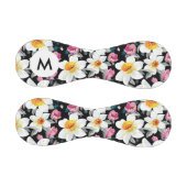 Monogram Elegance Muster mit Narzissenblumen Baseball (Paneele)