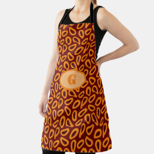 Monogram Eleganize Papaya Muster anpassen Schürze