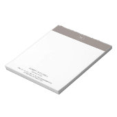 Monogram Elegant Beruflich Business Notepad Notizblock (Rotiert)