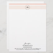 Monogram Elegant Beruflich Letterhead Briefbogen (Vorne/Hinten)