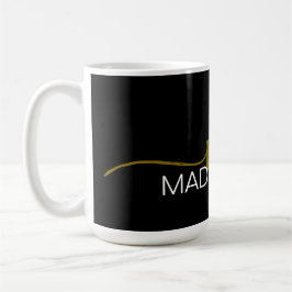 Monogram Elegant Black Gold Kaffeetasse