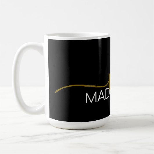 Monogram Elegant Black Gold Kaffeetasse (Links)