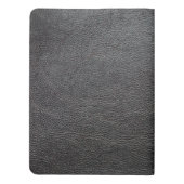 Monogram Elegant Black Leather Masculine Extra Großes Moleskine Notizbuch (Rückseite)