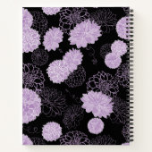 Monogram Elegant Black Spiral Notebook Notizblock (Rückseite)
