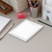 Monogram Elegant Black & White Border Stationery Notizblock
