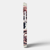 Monogram Elegant Bläserskelett Skull Pink Roses Case-Mate iPhone Hülle (Rückseite / Links)