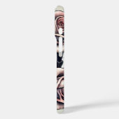 Monogram Elegant Bläserskelett Skull Pink Roses Case-Mate iPhone Hülle (Rückseite / Links)