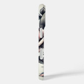 Monogram Elegant Bläserskelett Skull Pink Roses Case-Mate iPhone Hülle (Rückseite / Rechts)