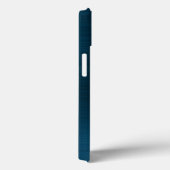 Monogram Elegant Blau Gebürstetes Metall Case-Mate iPhone Hülle (Rückseite / Rechts)