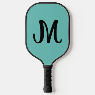 MONOGRAM ELEGANT BLAU SCRIPT PICKLEBALL PADDDLE PICKLEBALL SCHLÄGER