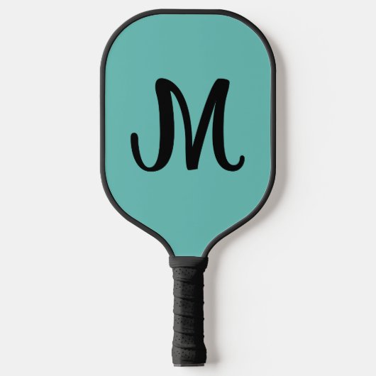 MONOGRAM ELEGANT BLAU SCRIPT PICKLEBALL PADDDLE PICKLEBALL SCHLÄGER (Vorderseite)