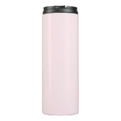 Monogram Elegant Blush Pink Black Classy Thermosbecher (Rückseite)