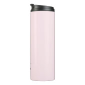 Monogram Elegant Blush Pink Black Classy Thermosbecher (Nach rechts gedreht)