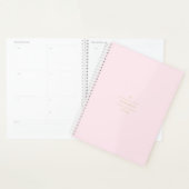 Monogram Elegant Blush Pink Gold Klassischer Chic  Planer (Anzeige)