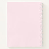 Monogram Elegant Blush Pink Minimalistische Klasse Notizblock (Rückseite)