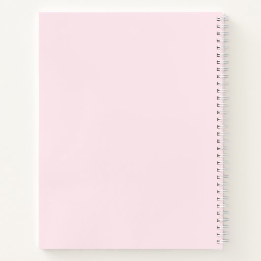 Monogram Elegant Blush Pink Minimalistische Klasse Notizblock (Rückseite)