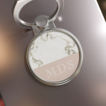 Monogram Elegant Blush Pink Moderner Marmor