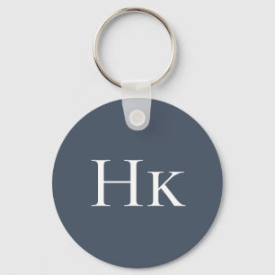 Monogram Elegant Classic Navy Mit Monogramm Initia Schlüsselanhänger