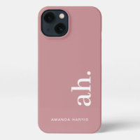 Monogram Elegant Dusty Rose Feminine Minimalistisc