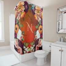 Monogram Elegant Floral Botanisch Rustikal Vintag