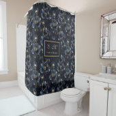 Monogram Elegant Floral Custom Shower Look Duschvorhang (Beispiel)