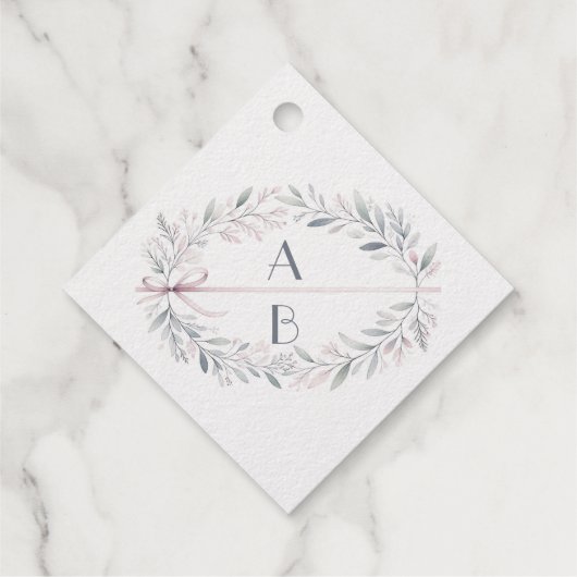 Monogram Elegant Geschenkanhänger (Rückseite)