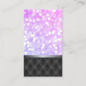 Monogram Elegant Glamour Glitzer | Polster Visitenkarte (Rückseite)