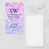 Monogram Elegant Glamour Glitzer Visitenkarte (Vorne/Hinten)