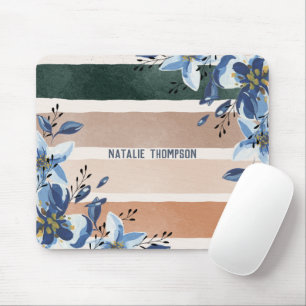 Monogram Elegant hübsch natürlich und botanisch Mousepad